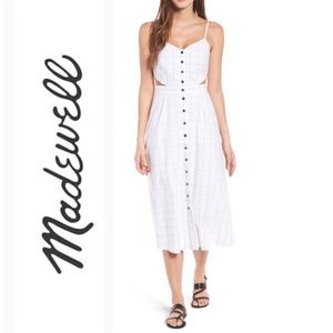 Madewell Windowpane Cut-out Dress